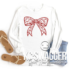 BCMS MUSTANGS WHITE LONG SLEEVE BELLA CANVAS TEE