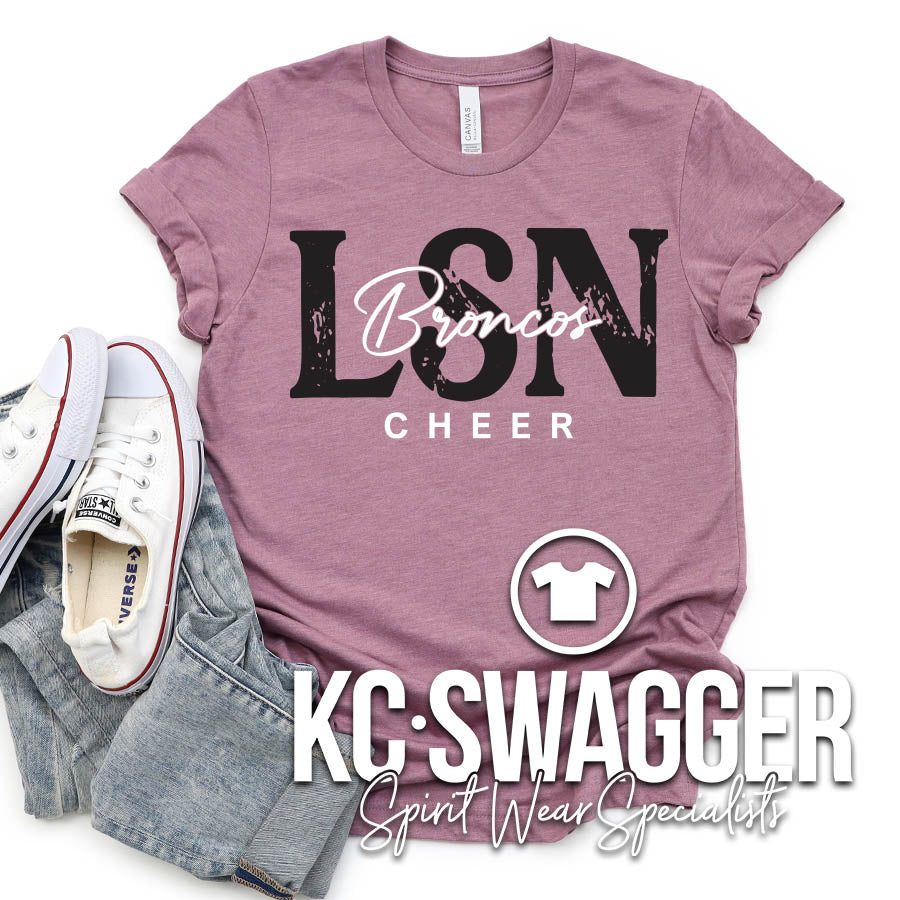 LSN CHEER HEATHER ORCHID TEE