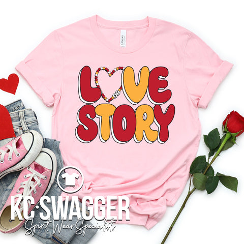 LOVE STORY PINK TEE KCSWAG