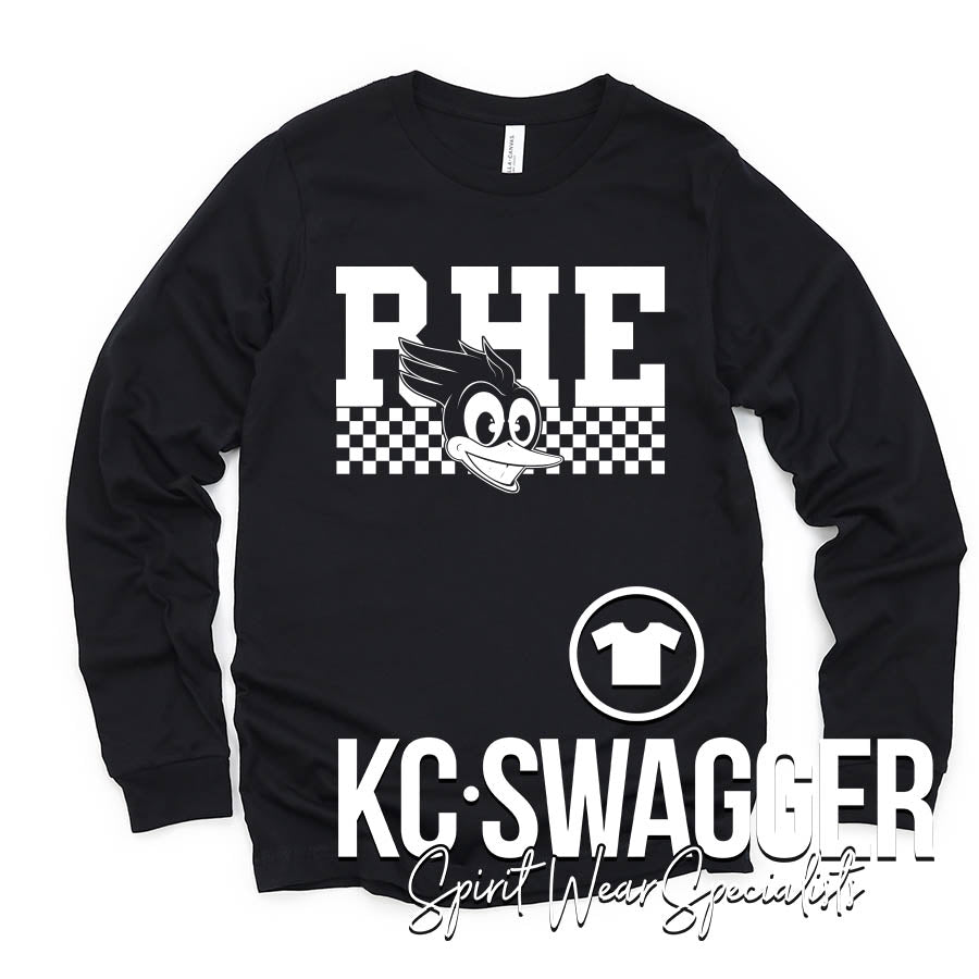 RHE ROADRUNNERS BLACK BELLA CANVAS LONG SLEEVE TEE