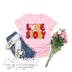 LOVE STORY PINK TEE (YOUTH AND TODDLER SIZES) KCSWAG
