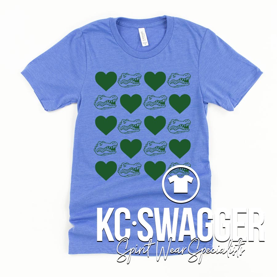 DWMS GATORS HEATHER CO BLUE BELLA CANVAS TEE