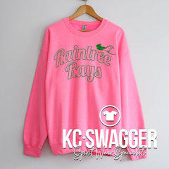 RAINTREE RAYS NEON PINK SWEATSHIRT