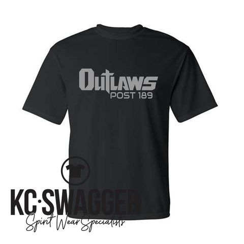 OUTLAWS BLACK PERFORMANCE TEE