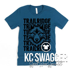 TRE TIMBERWOLVES DEEP TEAL BELLA CANVAS TEE