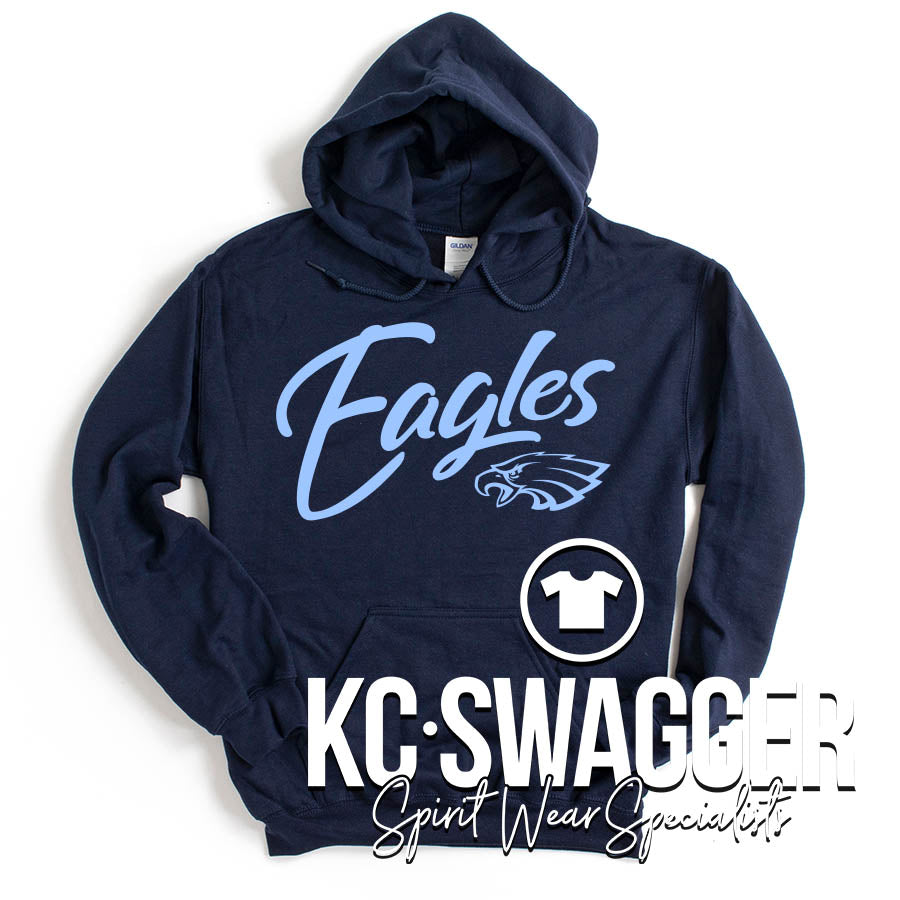 GVME EAGLES NAVY GILDAN HOODIE