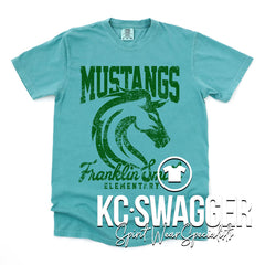 FSE MUSTANGS SEAFOAM COMFORT COLORS TEE