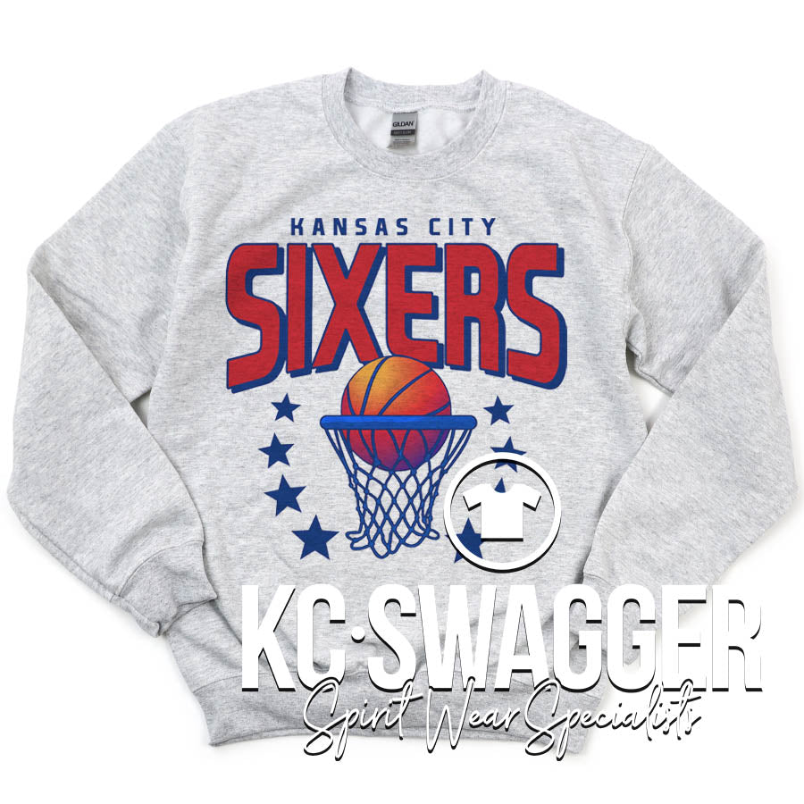 SIXERS BASKETBALL ASH JERZEES SWEATSHIRT