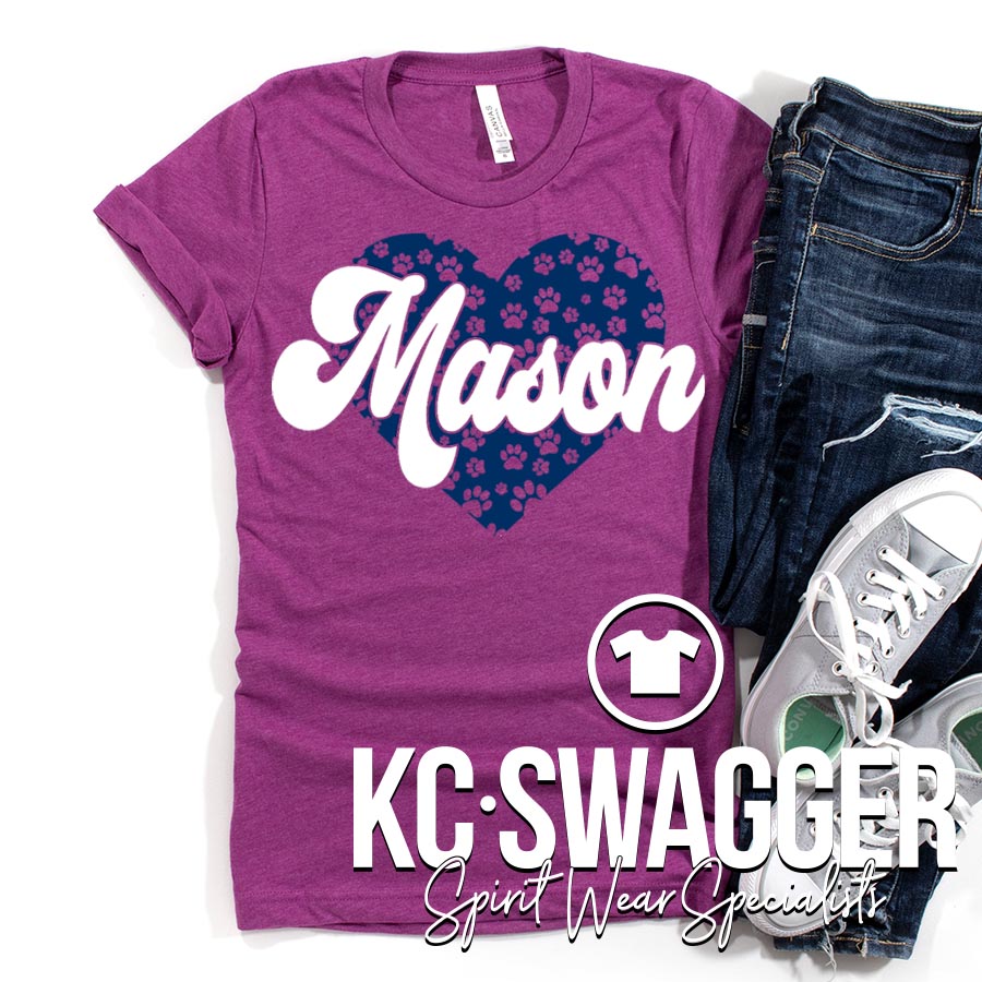 MAE TIGERS HEATHER MAGENTA TEE
