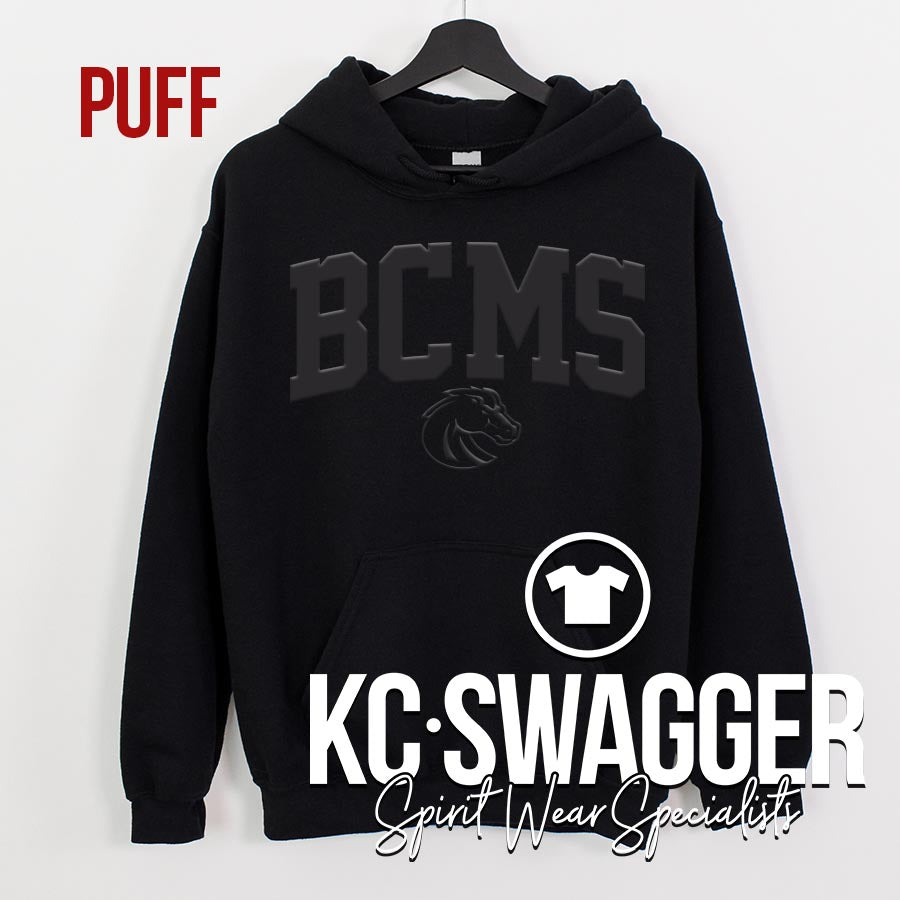 BCMS MUSTANGS BLACK HOODIE