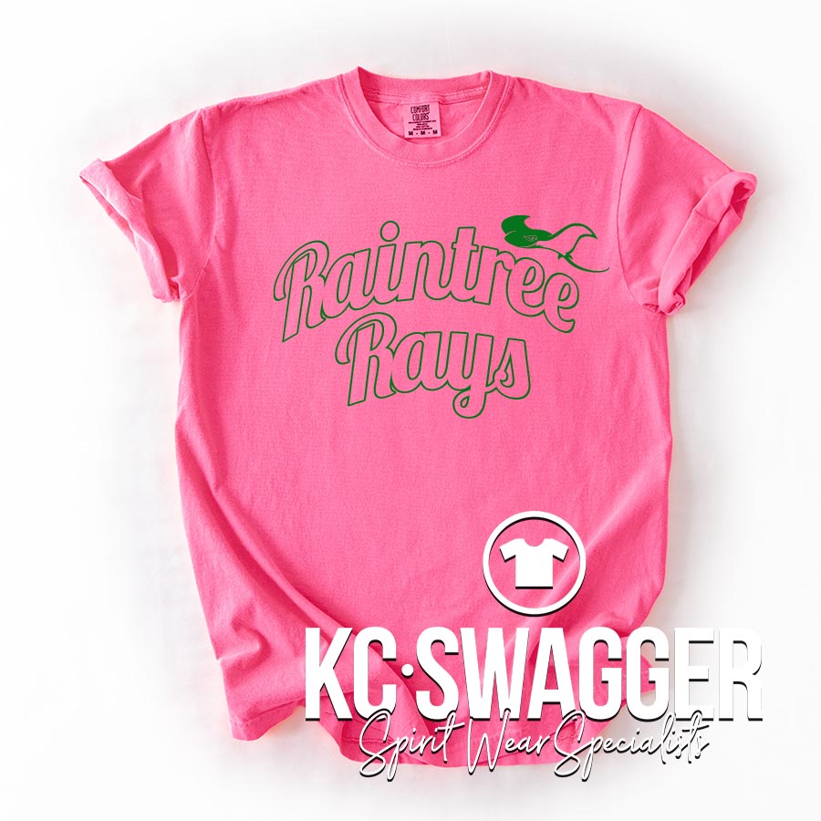 RAINTREE RAYS NEON PINK TEE