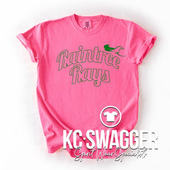 RAINTREE RAYS NEON PINK TEE
