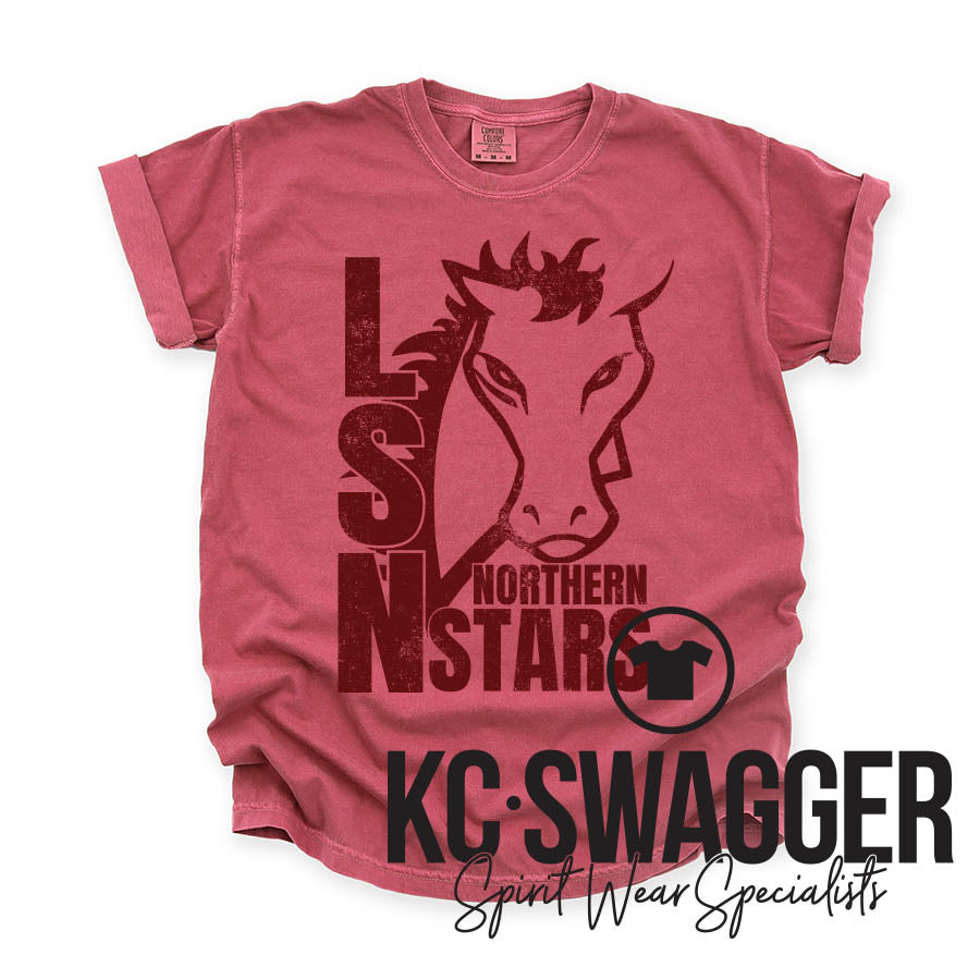 LSN DANCE CRIMSON COMFORT COLORS TEE