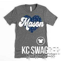 MAE TIGERS DEEP HEATHER TEE