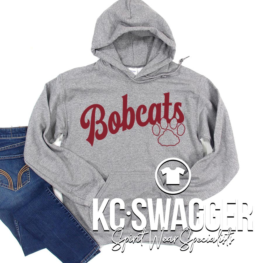 WBE BOBCATS GRAY HOODIE