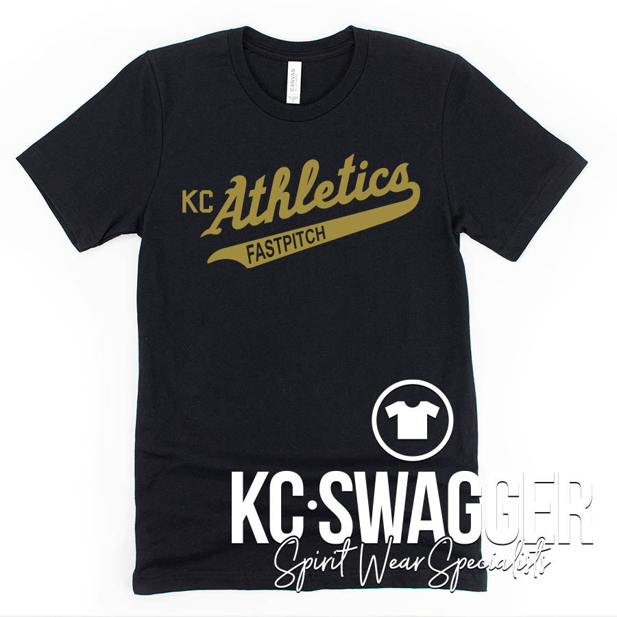 KCA FASTPITCH BLACK TEE