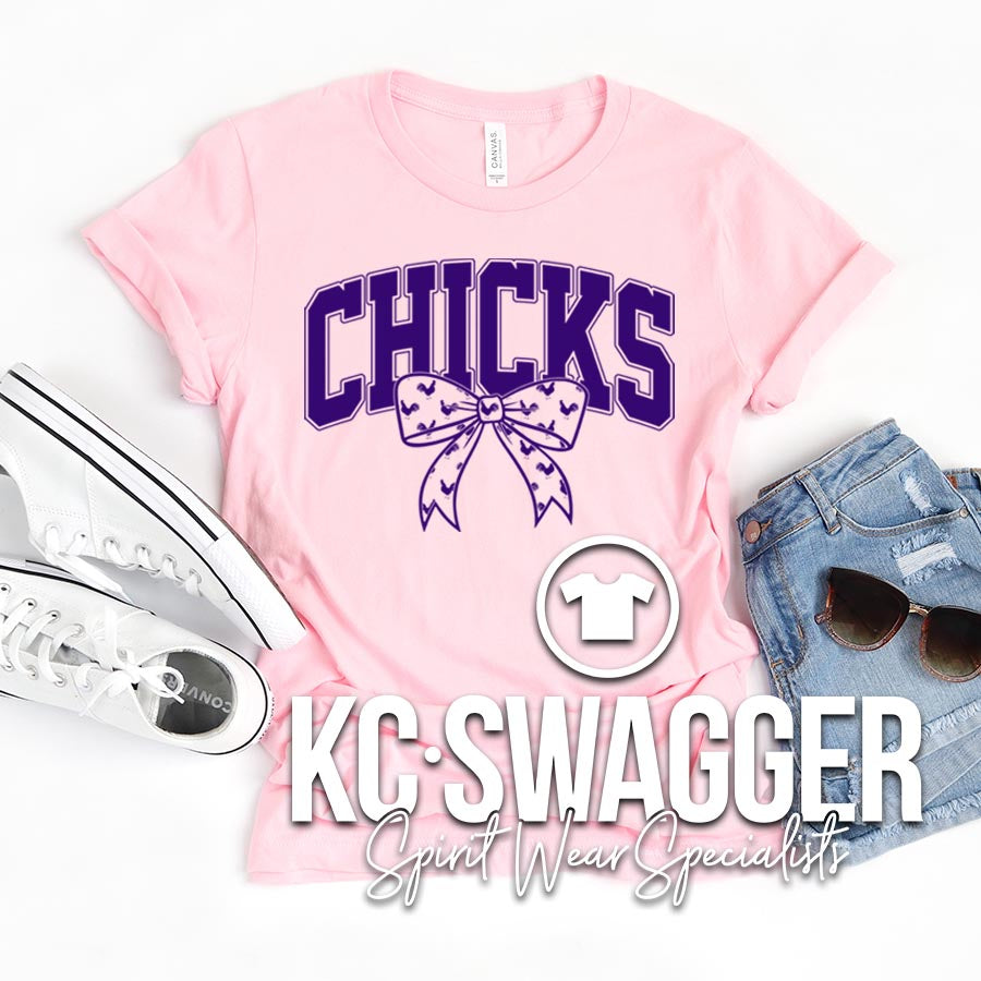 PH ROOSTERS (CHICKS) PINK BELLA CANVAS TEE