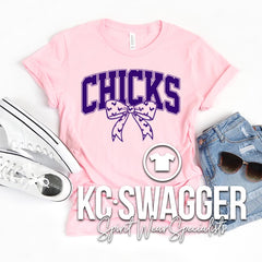 PH ROOSTERS (CHICKS) PINK BELLA CANVAS TEE