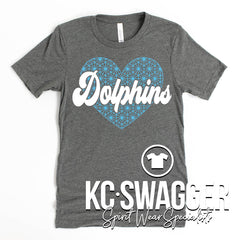 DYE DOLPHINS GRAY TEE