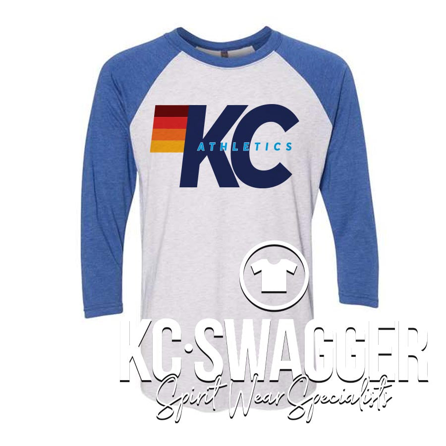 ATHLETICS SOCCER ROYAL NEXT LEVEL RAGLAN TEE (ADULT ONLY)