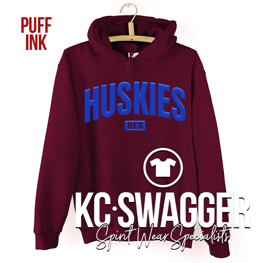 HES HUSKIES MAROON HOODIE