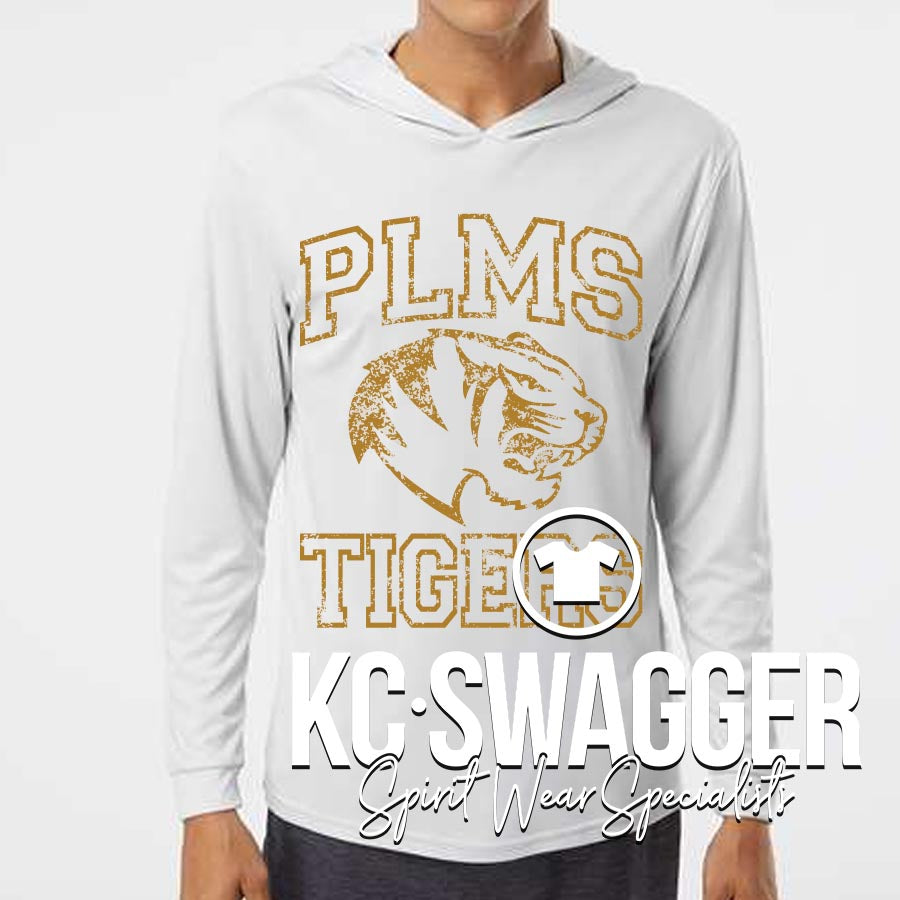 PLMS TIGERS ALUMINUM PARAGON HOODED PERFORMANCE TEE (ADULT ONLY)