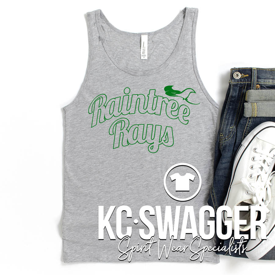 RAINTREE RAYS ATHLETIC GRAY UNISEX TANK