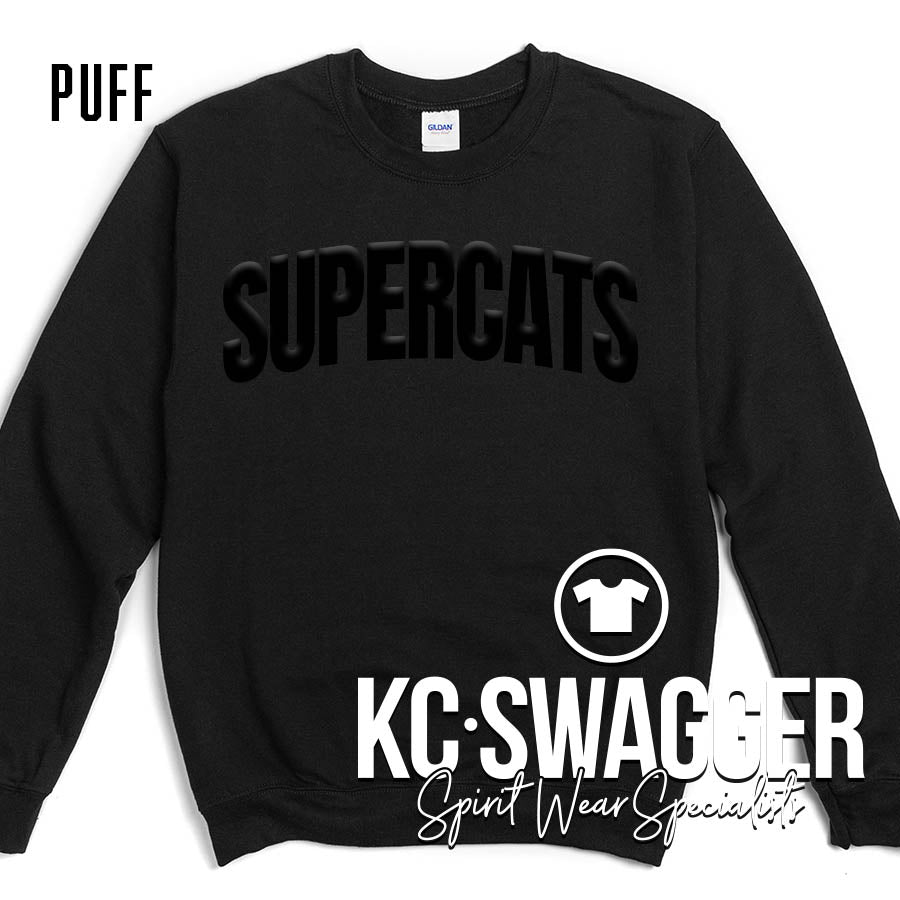 JLE SUPERCATS BLACK GILDAN SWEATSHIRT