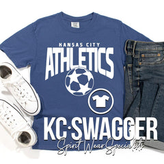 ATHLETICS SOCCER CHINA BLUE COMFORT COLORS TEE
