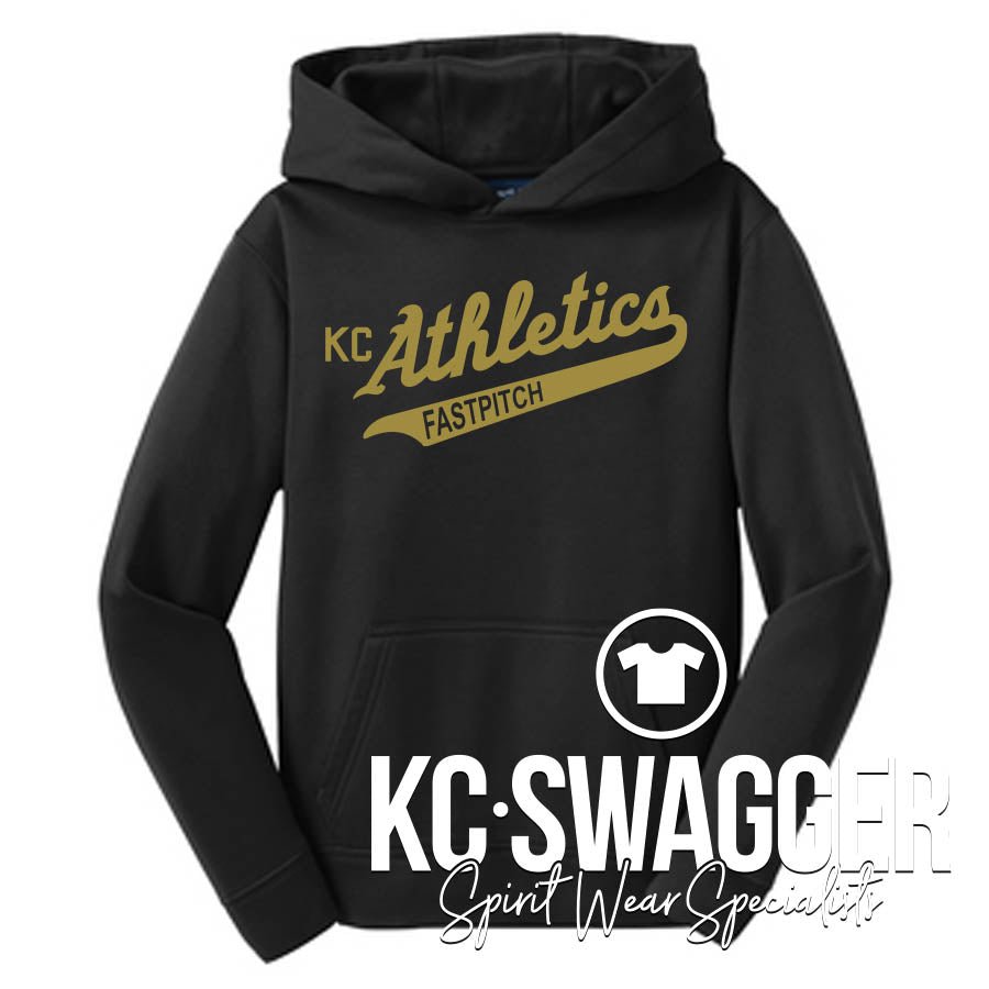 KCA FASTPITCH BLACK PERFORMANCE HOODIE