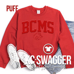 BCMS MUSTANGS RED SWEATSHIRT