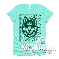 MRMS HUSKIES MINT BELLA CANVAS TEE