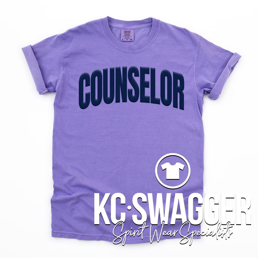 ISD MENTAL HEALTH VIOLET PUFF PRINT COMFORT COLORS TEE