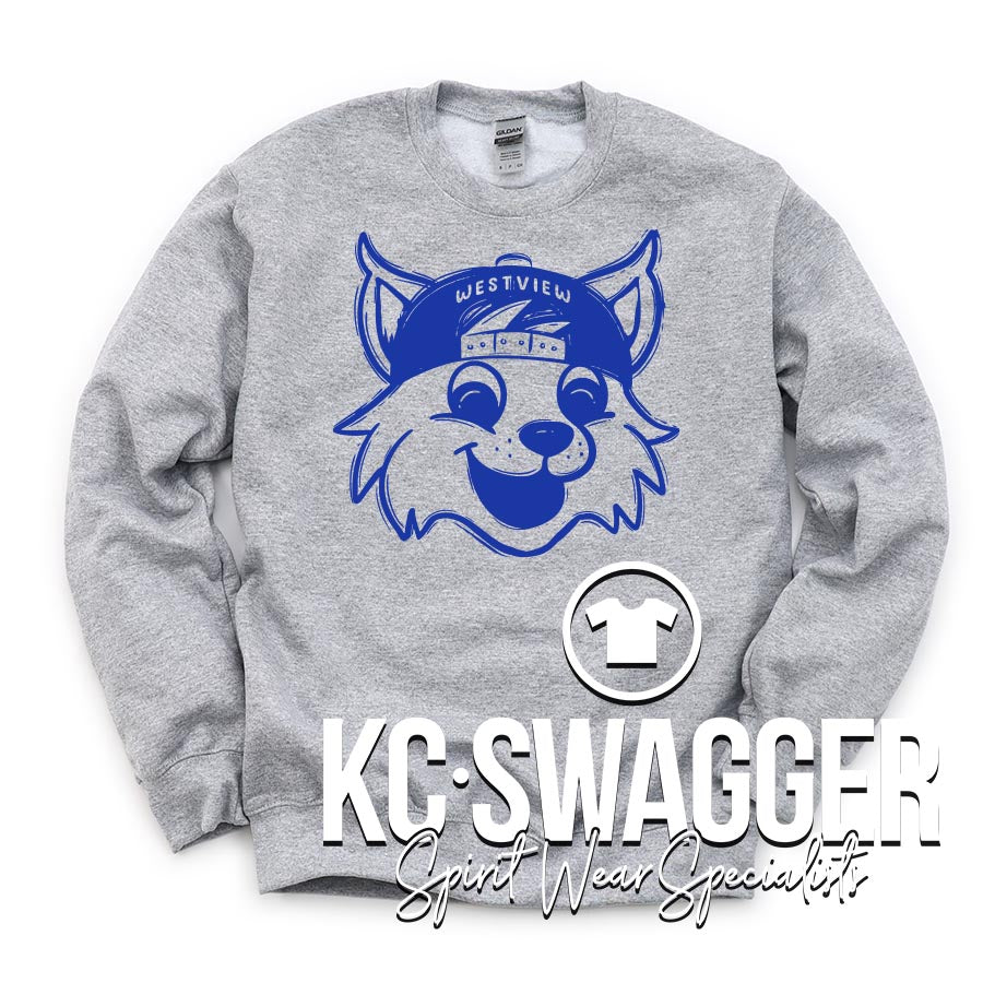 WVE WILDCATS SPORT GRAY GILDAN SWEATSHIRT