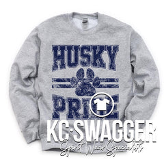 HES HUSKIES SPORT GRAY SWEATSHIRT