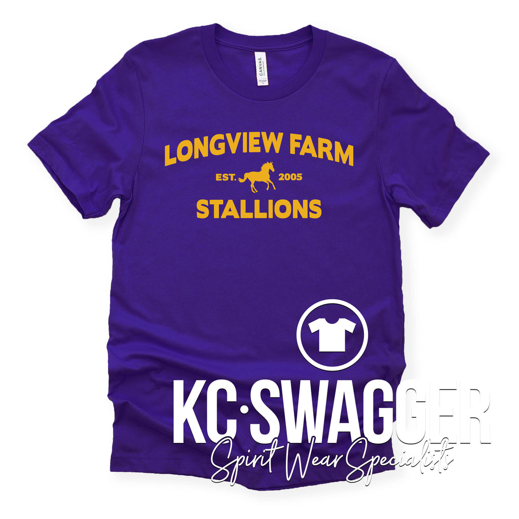 LFE STALLIONS PURPLE BELLA CANVAS TEE