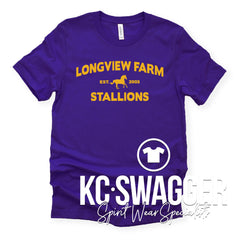LFE STALLIONS PURPLE BELLA CANVAS TEE