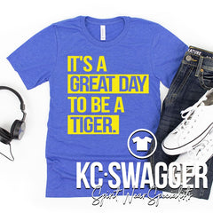 MAE TIGERS HEATHER ROYAL TEE