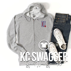 HES HUSKIES SPORT GRAY FULL ZIP HOODIE