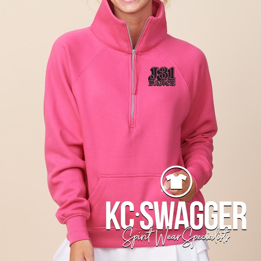 J31 DANCE HOT PINK HALF ZIP (ADULT ONLY)