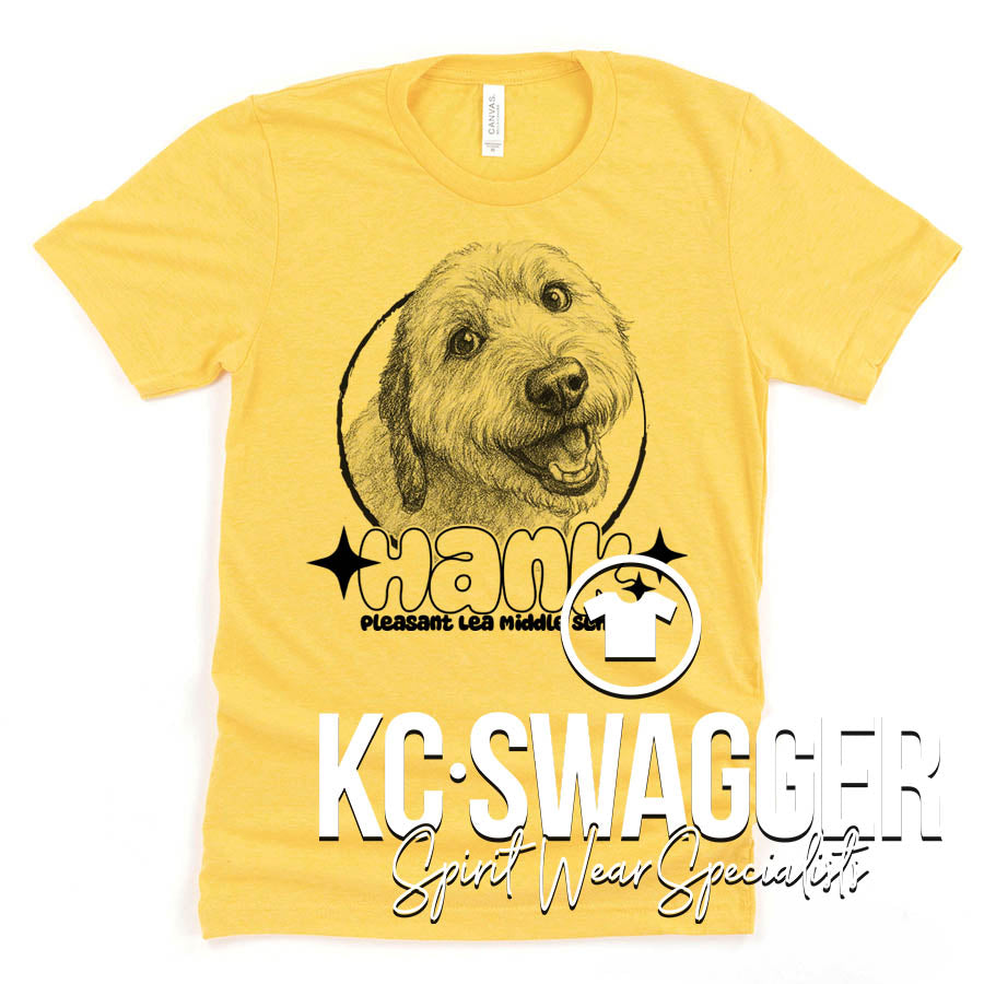 PLMS TIGERS HANK HEATHER YELLOW GOLD BELLA CANVAS TEE