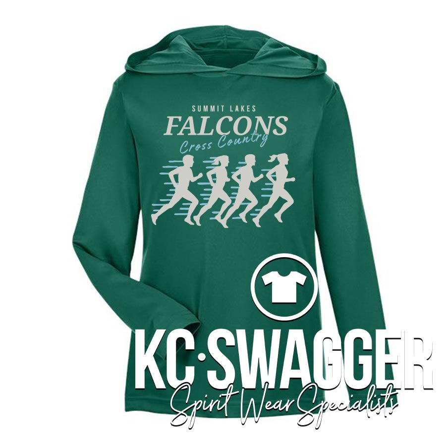 SLMS XC FOREST PERFORMANCE HOODED SHIRT