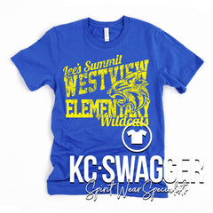WVE WILDCATS ROYAL BELLA CANVAS TEE