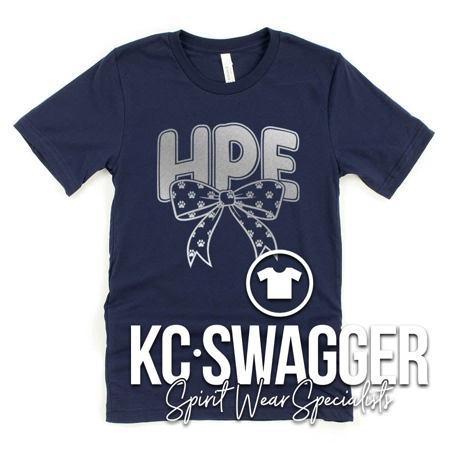 HPE HUSKIES NAVY BELLA CANVAS TEE