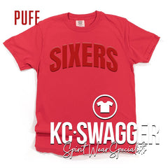 SIXERS BASKETBALL RED COMFORT COLORS TEE