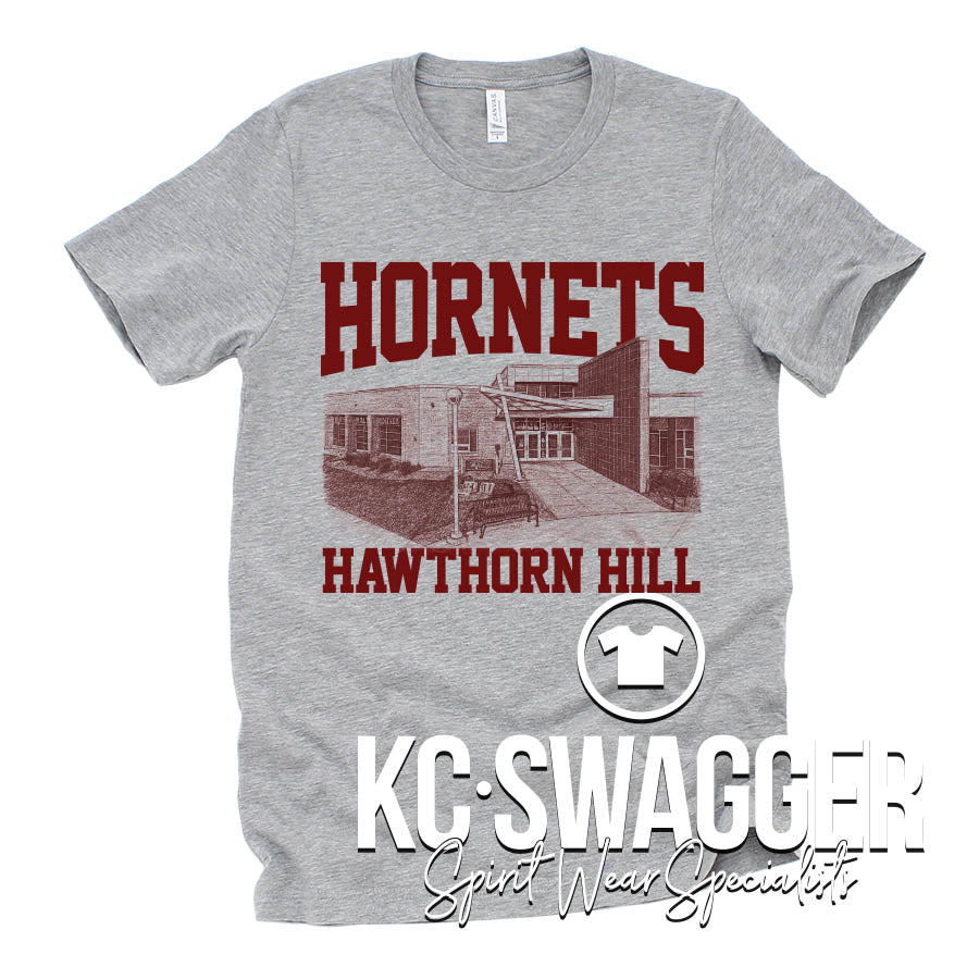 HHE HORNETS ATHLETIC HEATHER BELLA CANVAS TEE