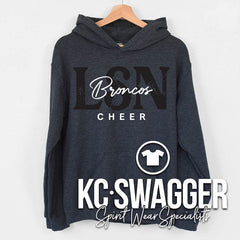 LSN CHEER CHARCOAL HOODIE