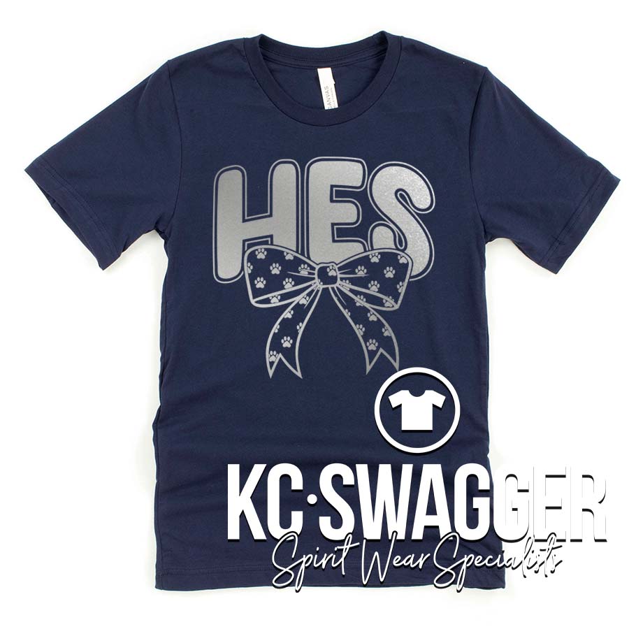 HES HUSKIES NAVY BELLA CANVAS TEE