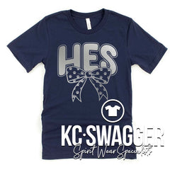 HES HUSKIES NAVY BELLA CANVAS TEE