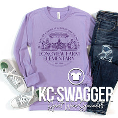 LFE ANNIVERSARY LAVENDER LONG SLEEVE BELLA CANVAS TEE